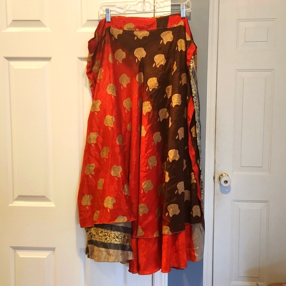Brand new silk Sari wrap skirt